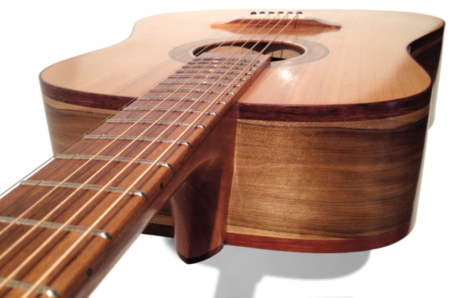 Annette's Black Heart Sassafras and Bunya Pine Dreadnought. Got the action really nice on this one Todd Connell..jpg